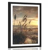 Plakat s paspartujem sončni zahod na plaži - 20x30 no frame