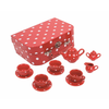 BIGJIGS TOYS Rdeči pikasti čajni komplet