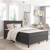 Box spring okvir za krevet od tkanine sivi 180 x 200 cm