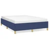 Vidaxl Posteljni okvir brez vzmetnice moder 140x190 cm blago