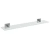Steklena polica X-SQUARE 500 mm, krom/čisto steklo - Chrome - 500x55x120 mm - Sapho - X-SQUARE - Medenina; steklo - 500 - Polica - Kvadratni - 500 - 55 - 120 - 14