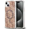 Guess GUESS etui za iPhone 15, združljiv z MagSafe, GUHMP15SHGCUSTGW (IML GCUBE), rjavo