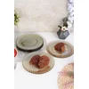 Hermia Set dezertnih tanjira, 6 komada, Tamnosivi