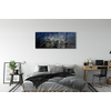 tulup.si Steklena slika Roke modre svetlobe 140x70 cm 4 obešalnika