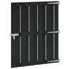 Vrtna vrata 100 x 112 cm WPC i aluminij Crna