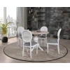 Hanah Home Set trpezarijski sto i 4 trpezarijske stolice Albero134 Bež