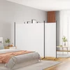 Vidaxl Paravan 3-delni bel 525x180 cm blago