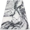 Decormat Zunanja preproga Črno -beli marmor 100x150 cm