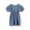 MINOTI Obleka moder denim / zelena / rdeča