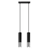 Sollux SL.0941 - Luster na sajli LOOPEZ 2xGU10/10W/230V crna/hrom