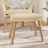 Tabure krem bijeli 45x29,5x35 cm baršunasti