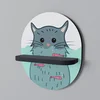 shumee CAT SPLASH Ovalna polica črna