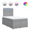Vidaxl Box spring postelja z vzmetnico svetlo siva 120x200 cm blago