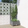 Vrtna sadilica s rešetkom svjetlosiva 40 x 40 x 121,5 cm PP