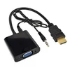 E-GREEN Adapter HDMI (M) VGA D-sub (F) + Audio kabl 3.5mm (M/M) crni