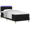 LED Box Spring Krevet s LED trakama Crna 80 x 200 cm tkanina