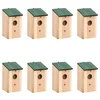 Kućice za ptice 8 kom drvene 12 x 12 x 22 cm