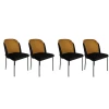 Hanah Home Set 4 trpezarijske stolice Dore Kaki-Crni