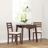 vidaXL Jedilni stoli z blazinami 2 kosa Brown Solid Wood Rubber