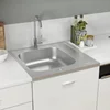 Den Kuhinjsko pomivalno korito z odcejalnikom srebrno 600x60