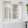 vidaXL Zavese z zavesami 2 pcs Pesek 140 x 175 cm Poliester
