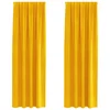 Zavjese za zamračivanje 2 pcs Žuta 140 x 225 cm Baršun