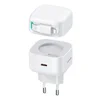 USAMS 35W USAMS GaN Power Delivery stenski polnilnik USB-C bele barve