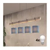 Brilagi - LED luster na sajli NUBILA 4xE27/60W/230V siva/tamno plava
