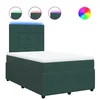 Vidaxl Box spring postelja z vzmetnico temno zelen 120x190 cm žamet