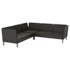 VITTSKÄR Modularna ugaona sofa za 4 osobe, napolju/plastični ratan tamnosiva