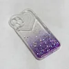 Maska za telefon Heart Glitter za iPhone 13 6.1 providno-ljubičasta