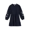 WE Fashion Obleka marine / bela