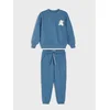 Sinsay - Komplet trenerke: duks i pantalone sa printom psa na skijama - mid blue
