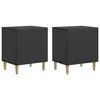vidaXL Nočna omarica 2 pcs Črna 43 x 34,5 x 50 cm Inženirski les