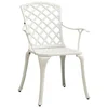 3-dijelni bistro set od lijevanog aluminija bijeli