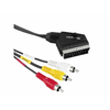 HAMA AV kabl scart (muški) na 3 X činč (muški) in/out P prekidač/ 1.5m