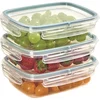 Set posod za hrano Snips 600 ml, 3 kosi, BPA Free, prozorna in modra