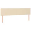 Vidaxl Posteljno vzglavje krem 180x5x78/88 cm blago