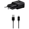 Polnilnik Samsung EP-TA200EBE + ECB-DU4EBE 15W potovalni polnilec + microUSB podatkovni kabel črn (OOB Bulk) (57983121591)