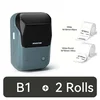 KJB Bluetooth tiskalnik nalepk B1, temno moder, paket z dvema dodatnima rolama