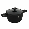 Kozarec s titanovo površino in pokrovom 24 cm Matte Black Collection BH-8188