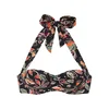 BUFFALO Bikini zgornji del temno zelena/oranžna/črna