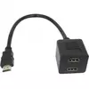 Adapter HDMI - HDMI M/2F (spliter) crni