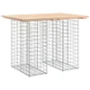 Vidaxl Vrtna miza Gabionski dizajn 100x70x72 cm Masiven les Bor