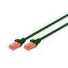 CAT 6, U-UTP patch cord, PVC AWG 26/7, length 0.5 m, color green
