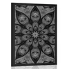 Plakat hipnotična Mandala v črnobeli varianti - 60x90 white