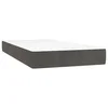 Vidaxl Box spring postelja z vzmetnico LED temno siva 90x190 cm žamet