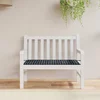 Jastuk za vrtnu klupu crni karirani 120x50x4 cm tkanina Oxford