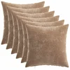 Vidaxl Prevleka za blazino 6 kos HEERLEN Rjava 30 x 30 cm