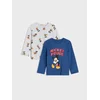 Sinsay - Pamučna majica 2 pack Mickey Mouse - indigo